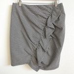 ALC Frank A.L.C Jupiter Houndstooth Gingham Rucked Ruffle Mini Skirt Women's 8 NWOT Photo 1