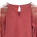 Lucky Brand Cold Shoulder Embroidered Long Sleeve Top Size Large NWT Photo 11