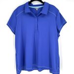 Talbots T‎ by  Womens Periwinkle Blue Polo Shirt Size 2X Active Athleisure Golf Photo 0