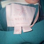 Gal Meets Glam Square Neck Jumpsuit in Teal Size 00 Photo 7