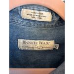 Vintage 90s Jennifer Blair Northern Isles Floral Embroidered Denim Shirt Size 12 Blue Photo 4