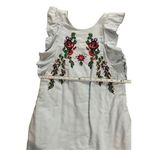 ZARA Floral Embroidered Light Blue Dress size M Photo 4