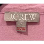 J.Crew Button Down Long Sleeve Pink Cream Pajama Shirt Photo 1