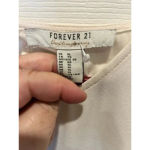 Forever 21 Contemporary Women’s XL Cream Blouse Faux Wrap Holiday‎ Winter White Photo 3