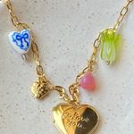 Handmade vintage cottage retro boho fairy coquette style quality material mix gold tone stainless steel necklace🩷 Photo 2