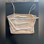 FADED ROSE Tan Soft Tank Top Open Back Diamond Inspired Strap Back Sz S EUC Photo 6