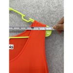 Elizabeth and James  Women's Maxi Dress Solid Orange Sleeveless Tiered Large Photo 9