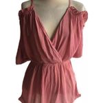 Topshop Dusty Pink Ruffle Romper Photo 3