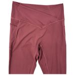 Halara  78 Leggings V Waist Side Pockets Burgundy Size L Photo 3