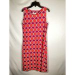 JUDE CONNALLY Beth Dress Mod Geometric Nylon Y2K Sport Casual Travel Knee Length Orange Photo 2