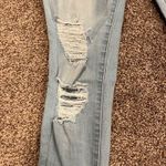 Blue Light Wash Skinny Overall Jeans Photo 4