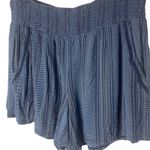 Three Dots  Women’s Medium Casual Shorts Pull On Printed Navy Blue Photo 2