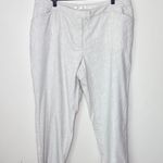 J.Jill Genuine Fit Stretch Linen Ankle Pants Size 18 Beige Summer Resort Beach Photo 0