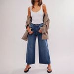 Free People NWT White Clean Lines Scoop Neck Sleeveless Thong Bodysuit Size M/L Photo 9