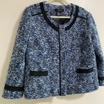 Sandro Sportswear Blue Black Tweed Jacket Size XL Photo 1