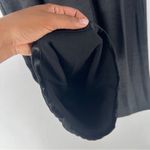 Ophelia Roe Black Satin High Rise Wide Leg Pull On Pants NWT Size S Photo 3