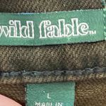 Wild Fable NEW  Denim Crop Top Brown Size Large Boho Adjustable Spaghetti Straps Photo 5