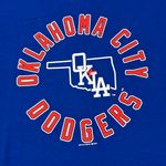 Soft As A Grape Oklahoma City Dodgers MiLB Royal Blue V-Neck Tee Shirt Women’s L Photo 1