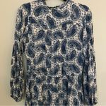 Kori  Boutique Dress. Size L. Fun blue and white paisley pattern. Photo 9