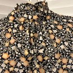 Nili Lotan womens size Small high neck long sleeve floral blouse top Black Size M Photo 8