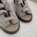 Jeffrey Campbell Salazar Bootie Block Heel Suede Lace Up Taupe 9.5 Photo 8