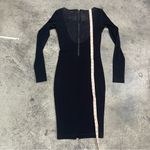 Alice + Olivia Elegant Black Long Sleeve Mesh Dress XS Photo 6