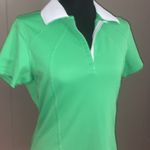 Fit Dry Shirt Women’s Size M Green Polo Shirt Golf Tennis Open Collar NIKE Photo 2