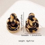 Leopard Gold and Black Knot Earrings Photo 5
