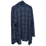 Cuddl Duds  Comfortwear Plaid Open Cardigan Women Size 2X Blue Pockets Fleece Photo 1