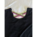 Torrid Active Black Long Sleeve Top 3x Neon Strappy Back Photo 2