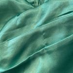 Women’s Green Full Length Prom Dress Criss Cross Straps Leg Slit Size 10 *READ Photo 11