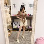 The Fifth Label  Grid Check Shirt Sage With Pink Photo 6