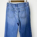 Loft  Wide‎ Leg Crop Jeans Size 6 28 Medium Wash Frayed Hem Photo 7