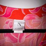 Natori Floral Print 1/4 Zipper Front Kimono Maxi Dress Size S Photo 8