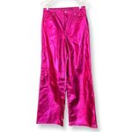 BLANK NYC [] NWT Hot Pink Faux Leather Wide Leg Franklin Pant Photo 3