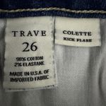 TRAVE Colette Womens 26 High Rise Kick Flare Jeans Raw Hem Crop In Sweet Emotion Blue Photo 12
