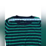 Old Navy Dark Green And Navy Striped Stretchy Knit Sweater Size S Photo 6