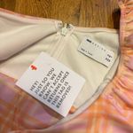 ASOS  Design Women’s 6 Pink Orange Plaid Cut Out Puff Sleeve Zipper Mini Dress Photo 8