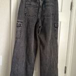 Acid Wash Black Cargo Jeans Size 6 Photo 1