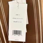 Vince  Striped 100% silk shirt, Brown with  Cream stripes, Size XL, NWT Photo 8