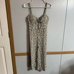 AUW Green Floral Midi Dress Size Medium Photo 9
