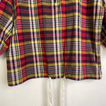 The Great  Top Womens Size 0 Red Journey Plaid Quarter Zip Bluegrass Drawstring Photo 4