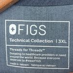 FIGS Fig Caterina One Pocket Short Sleeve Scrub Top Women’s Size 3XL in Blue-Gray Photo 2