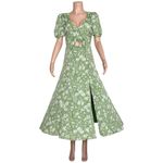 Likely  Alisa Cut-Out Floral Midi Dress, Ivory/Green, 4 (US) Photo 4