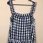 Old Navy  Women’s Buffalo Check Plaid Black White Tiered Tank Maxi Dress Photo 6