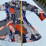 Anthropologie Jasse  boho black,white,orange,multicolor bell sleeve mini dress XS Photo 12