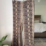 ZARA  Snake Print Mid Rise Flare Leg Photo 2