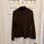 Gap Women Large Brown Fleece Pullover Sweater Long Sleeve Quarter Zip Athleisure Photo 3