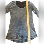 American Age Women’s XS Ribbed Long Sleeve Gray Shirt w/ Lace Detail On Back Photo 2