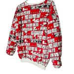 Vintage Red White Striped Double Sided Snoopy Reversible Sweatshirt Size Large Photo 10
